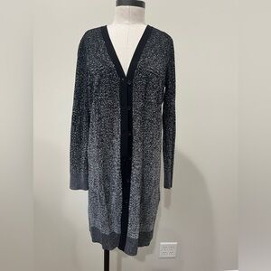 Soma sparkly ombré black and gray duster